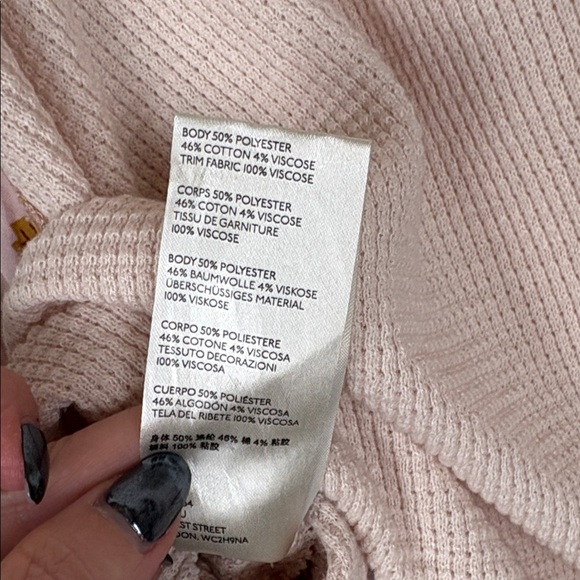 Free People Blossom Printed Balloon-Sleeve Thermal Sweater/ Size small - Picture 11 of 11